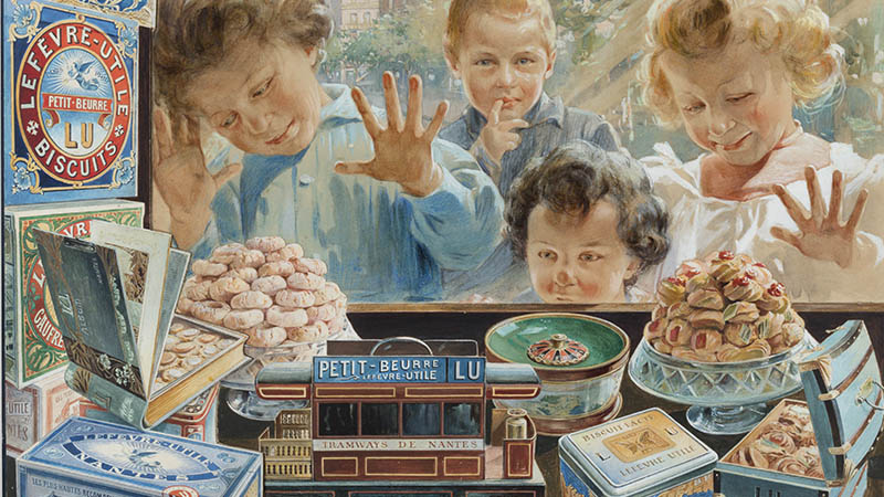 Les enfants à la vitrine par Vincente Bocchino, vers 1904 (© François Lauginie / Château des ducs de Bretagne - Musée d’histoire de Nantes).