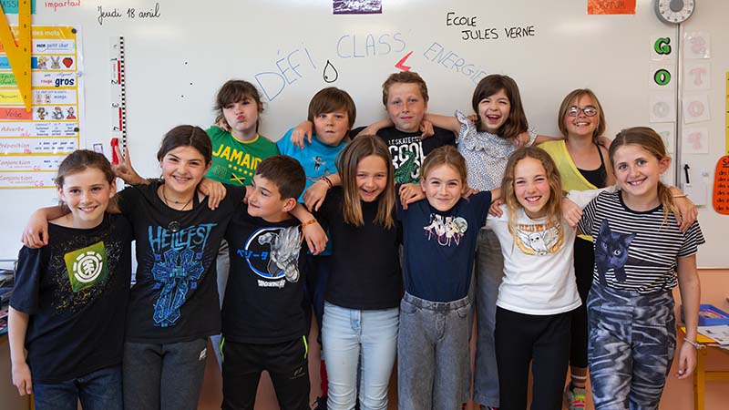 Les CM2 de l'école Jules Verne, à Brains. © Christiane Blanchard pour Nantes Métropole
