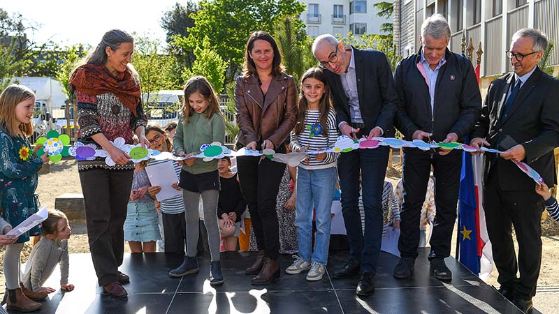 L’école du Coudray était inaugurée le 19 avril 2024 en présence de Johanna Rolland, maire de Nantes et présidente de Nantes Métropole. © Ludovic Failler pour Nantes Métropole