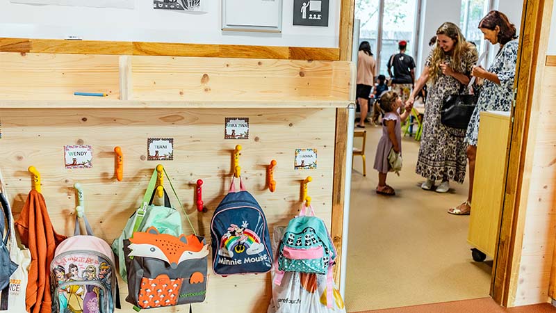 Première rentrée scolaire pour les élèves de l'école Claire-Bretécher, quartier Doulon-Gohards. © Garance Wester pour Nantes Métropole