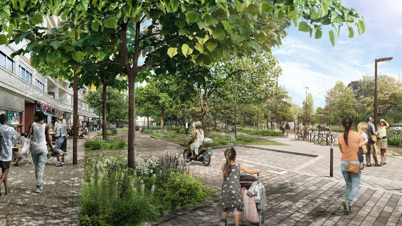 Place Mangin, début des travaux pour accueillir la ligne 8 de busway