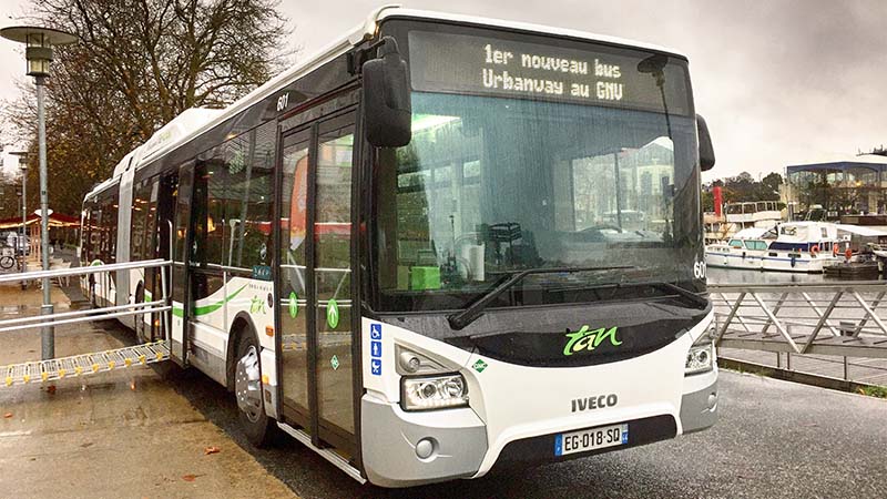 Un bus articulé GNV (gaz naturel). Un bus articulé GNV (gaz naturel).
