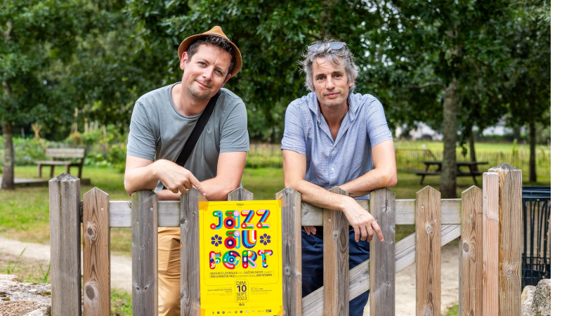 Mathieu Lagraula (à G.) et Gaëtan Nicot sont à la barre de Jazz au Fort © Garance Wester pour Nantes Métropole.